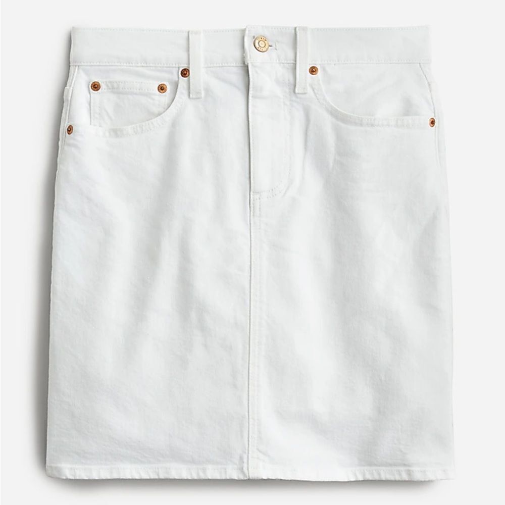 J. Crew Denim mini skirt in white